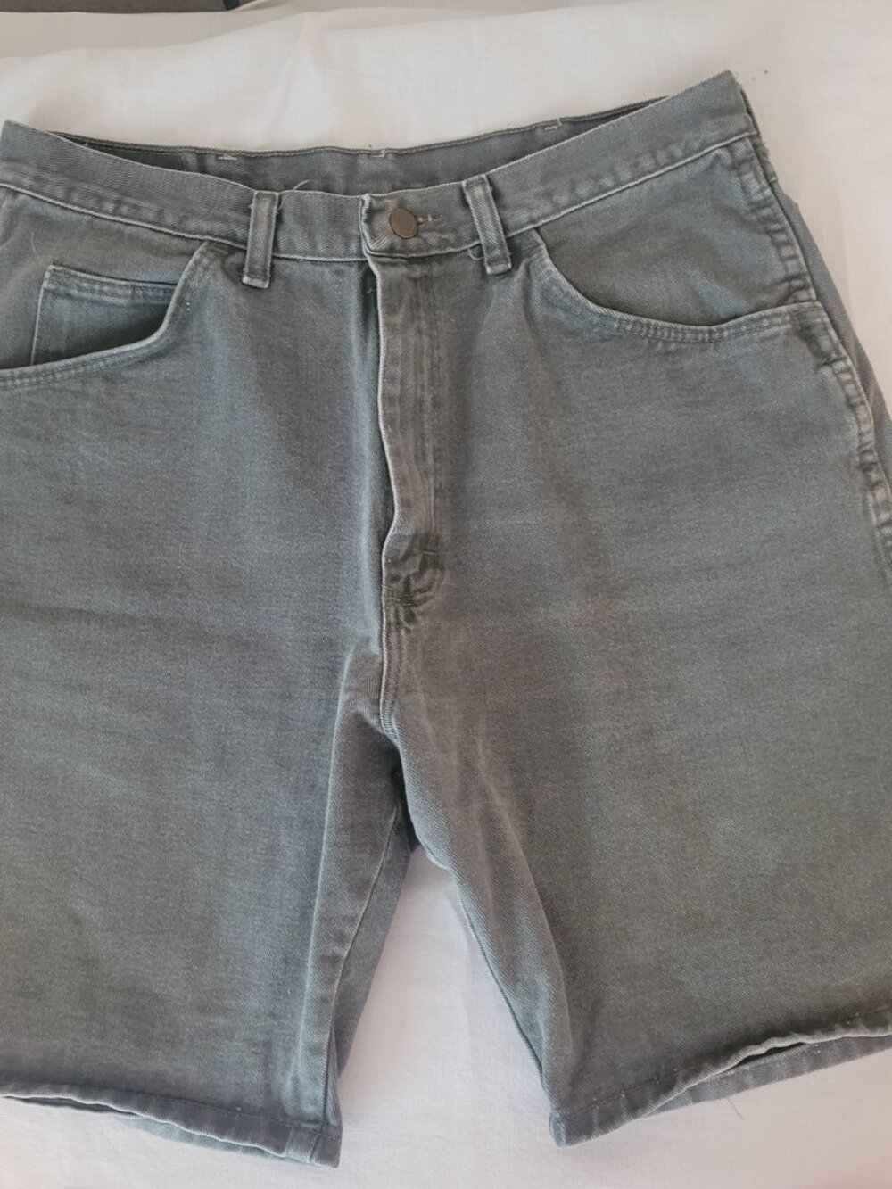 Green Faded Jean Wrangler Shorts Womens Size 34